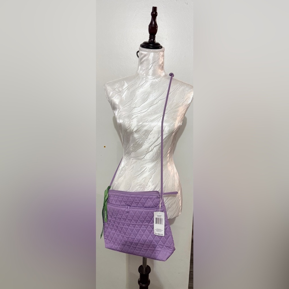 Vera Bradley Lilac Original Hipster Quilted Crossbody Bag Adjustable Strap